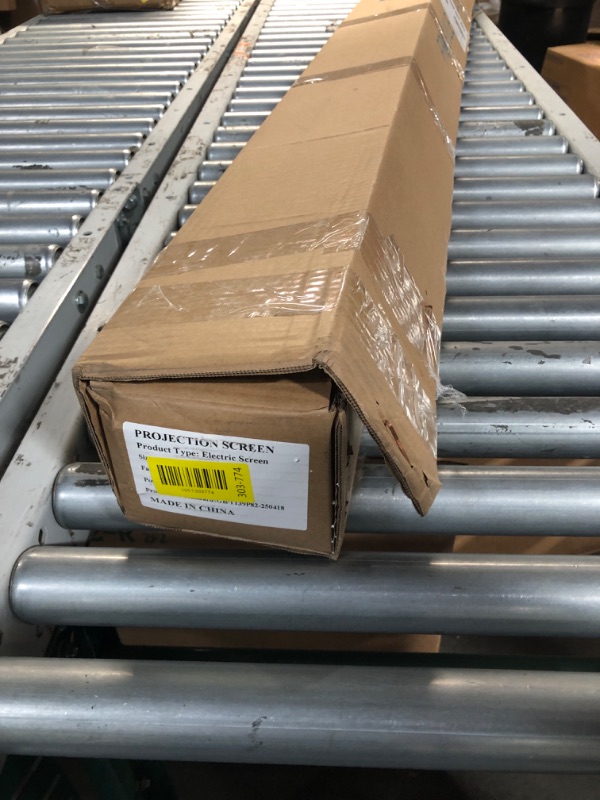 Photo 1 of ** STOCK PHOTO FOR REFERENCE ONLY ***YODOLLA 84inch Motorized Projection Screen, 16:9 4K 3D HD Electric Projector Screen, Wall/Ceiling Mounted White Projection Screen with Two Remote Controls for Indoor & Outdoor Use