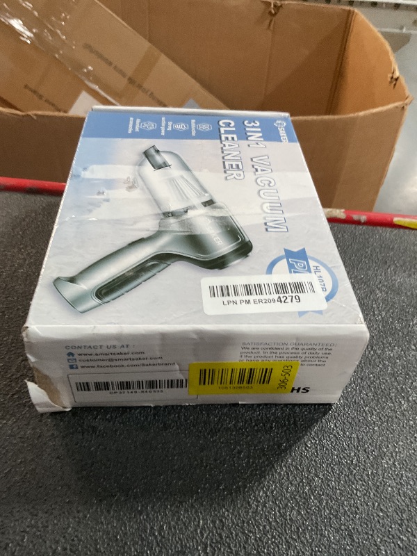 Photo 1 of ***DAMAGED - SEE NOTES***Saker Car Vacuum Portable Cordless 3 in 1 Handheld Car Vacuum 15000PA High Power with Brushless Motor and TypeC for Christmas Cars,Office,Home Cleaning HL107B