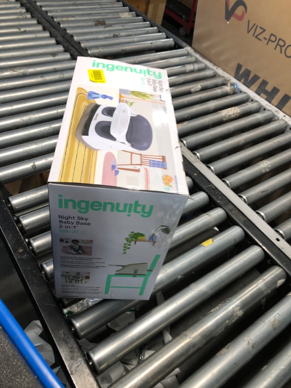 Photo 1 of *******************missing back support************
Ingenuity Baby Base 2-in-1 Booster Feeding and Floor Seat with Self-Storing Tray - Night Sky
