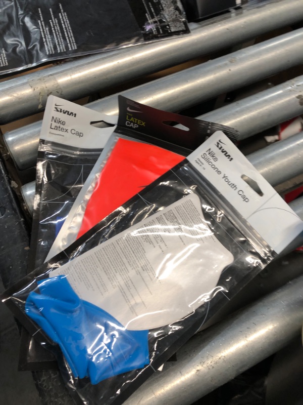 Photo 1 of (3 pck)Nike Flat Latex Swim Cap Varsity Red