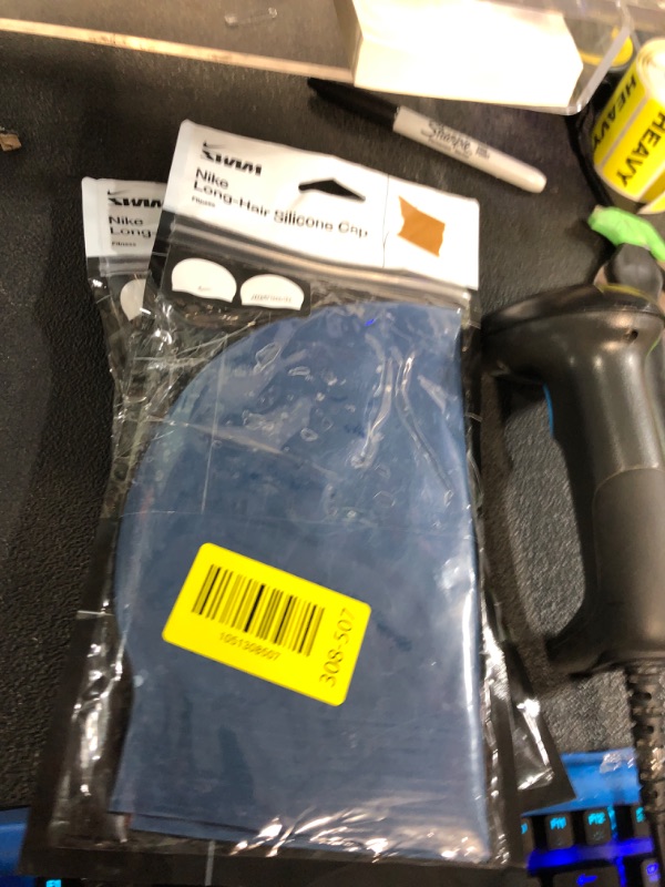 Photo 1 of (3 PACK MULTICOLOR)Nike Solid Long Hair Silicone Training Cap,Black (001),OS