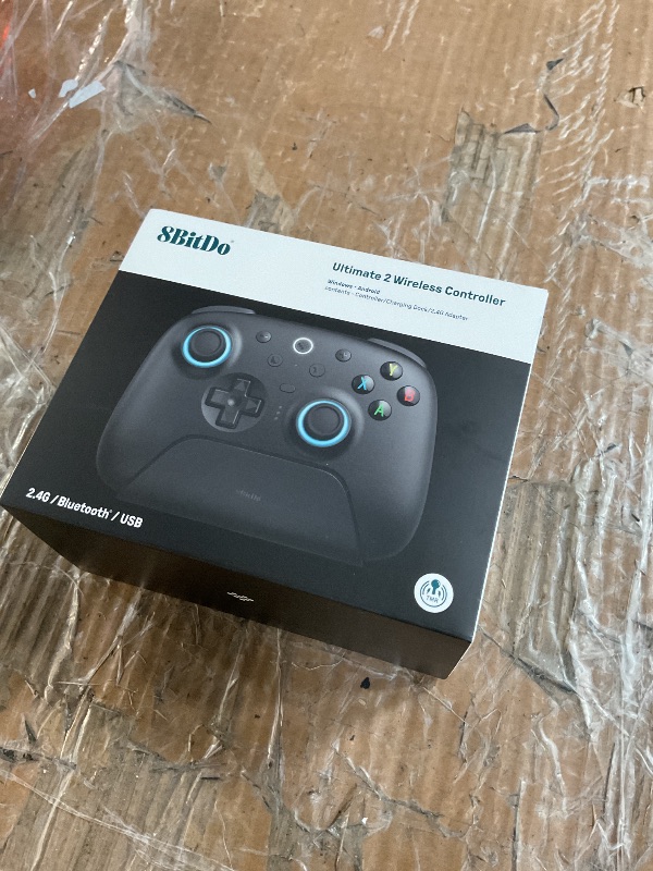 Photo 1 of 8BitDo Ultimate 2 Wireless Controller for Windows & Android, Gaming Controller with TMR Joysticks, Switchable Hall Effect/Tactile Triggers, RGB Fire Ring, 8Speed Wireless Tech, Black