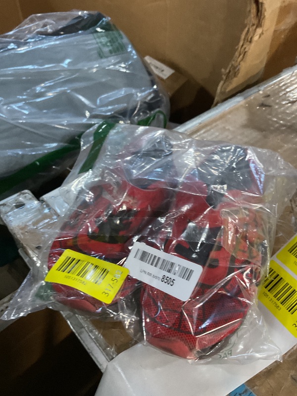 Photo 1 of ***(HEAVILY USED/ MINOR DAMAGE)***RAYCHY Toddler Boys Girls Light Up Shoes LED Lightweight Mesh Breathable Walking Sneakers Red M