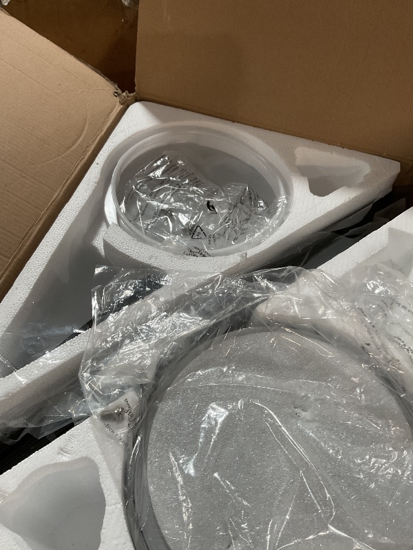 Photo 1 of ***PARTIAL SET - PRICE ADJUSTED***
52inch Black Ceiling Fans with Lights and Remote/App Control, Low Profile Ceiling Fan with Light and 6 Double-Side blades, Flush Mount, LED/RGB Dimmable DC Reversible Modern Ceiling Fan for Bedroom