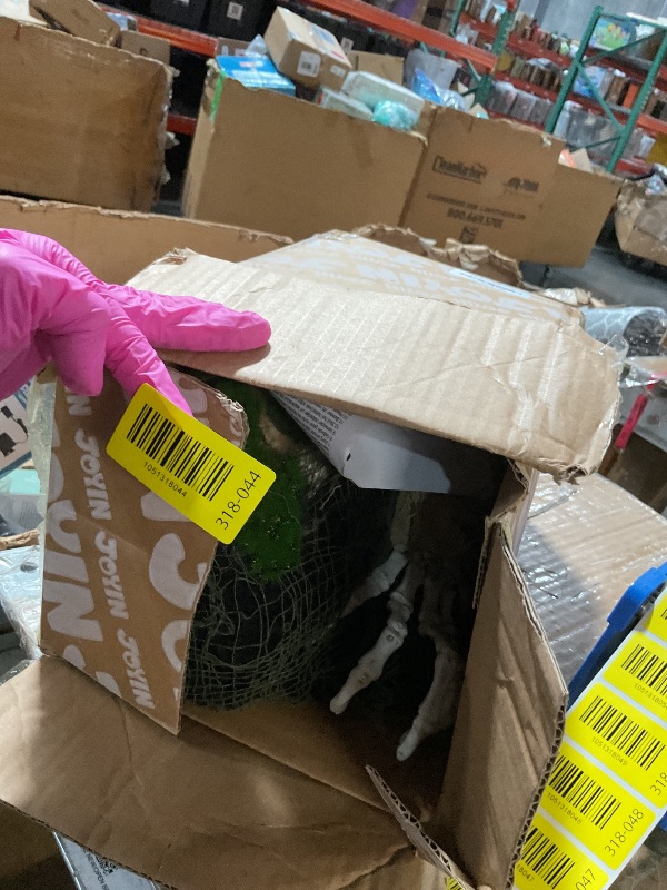 Photo 1 of (UNTESTED) JOYIN Halloween Decoration Outdoor Animated Zombie Groundbreaker, Light-up Skeleton Zombie Groundbreaker Prop with Creepy Sound for Halloween Outside Decoration, Lawn, Yard, Patio, Haunted House Decor