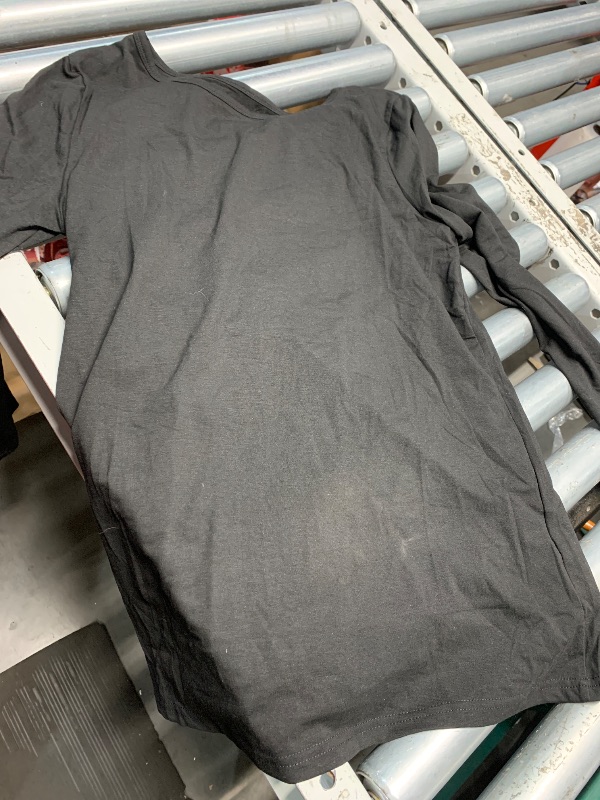 Photo 1 of ANRABESS Women Long Sleeve Shirts Rib Knit Slim Fit Tops Basic Tee 2025 Fall Outfits Casual T-Shirt Underscrubs Layer Clothes Black MEDIUM