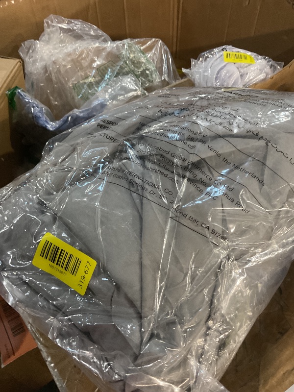 Photo 1 of ** parts only missing comforter***
Bedsure King Size Comforter Set - Bedding Sets King 7 Pieces, Pintuck Bed in a Bag Grey Bed Set with Comforter, Sheets, Pillowcases & Shams