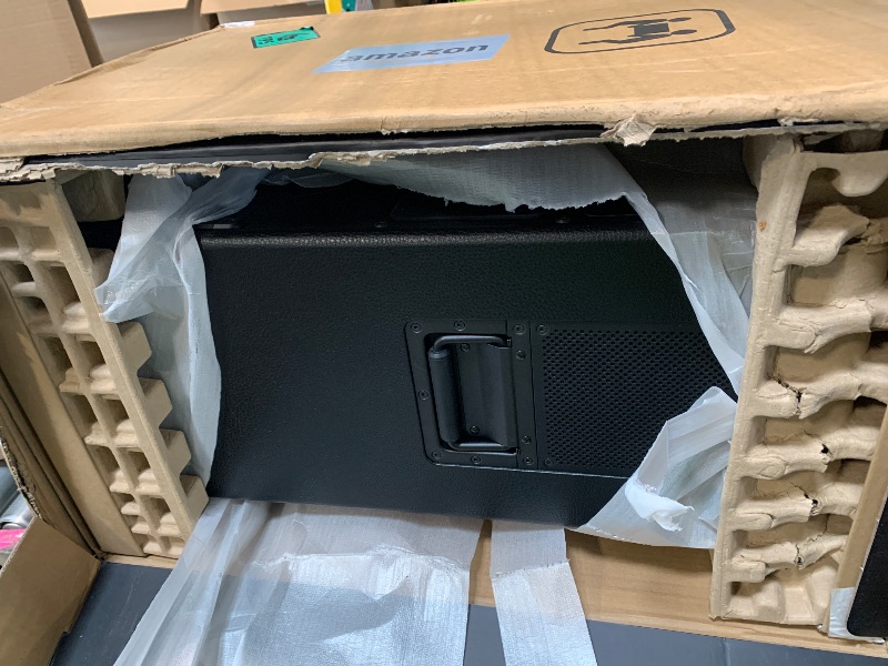 Photo 1 of ***MISSING BATTERY*** Marshall Bromley 750 Portable Wireless Party Speaker - Loud Stereo Sound with Bass and Treble Controls | Bluetooth, 3.5 mm Aux, RCA, Microphone, Instrument Inputs | LED Lights - Black and Brass