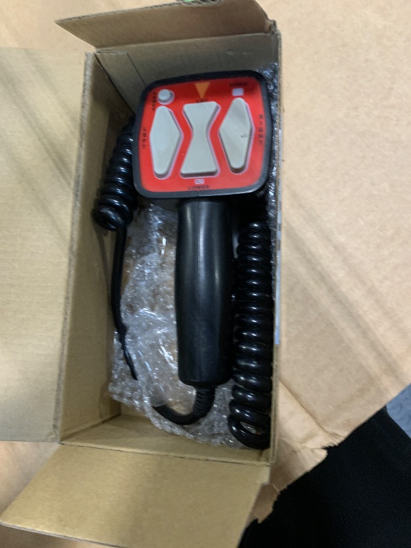 Photo 1 of ***VERY USED*** 1306902 Snowplow Handheld Controller Kit Compatible with Western and Fisher Snow Plow, Straight Blade Plow Controller Replace for Western 56462 Fisher 9400, with 12-pin to 6-pin Adapter Harness, Red