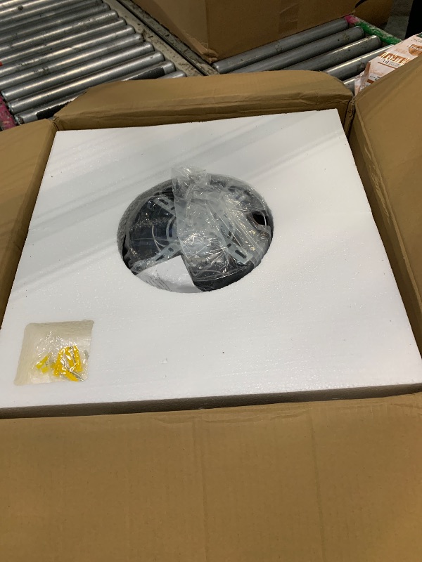 Photo 1 of ***Missing Hardware****Letmarey 20" Caged Ceiling Fans with Lights and Remote, Boho Flush Mount Ceiling Fan with Light, Low Profile Chandelier 6 Speed Bladeless Reversible Ceiling Fan w/ 4 Bulbs. for Living Room Bedroom.