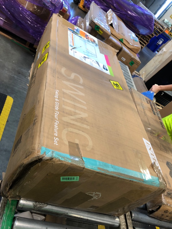 Photo 1 of ****FACTORY SEALED***
INTEX Heavy Duty Backyard 4 Feature Swing: 2 Height Adjustable Swings – Trapeze Bar and Gilder – Rust-Resistant Steel Frame – Anchor System