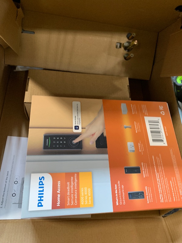 Photo 1 of **UNTESTED**
Philips Wi-Fi Smart Lock with Handle, Keyless Entry Keypad Door Lock with Handle, Front Door Deadbolt Set with WiFi Gateway, App Control, Fingerprint Unlock, PIN Code Unlock, Auto Locking