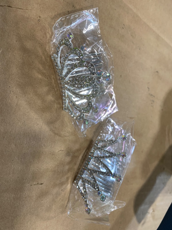 Photo 1 of ***There are only two models***NODG 2 Pieces Silver Tiaras Crown with Hair Comb Mini for Women Princess Crystal Shiny Headbands Accessories