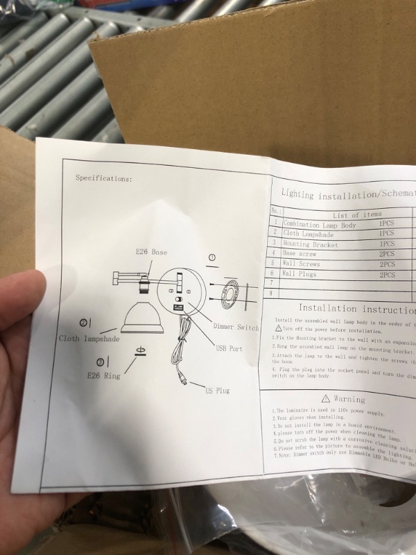 Photo 1 of ***SIMALR TO PHOTO NOT EXACT!!!!!!!!!!!!!!!!!Wall Sconce Plug in, Dimmable Wall Sconce with Switch Swing Arm Wall Lights Plug in Wall Mounted Light