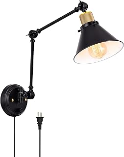 Photo 1 of ***SIMALR TO PHOTO NOT EXACT!!!!!!!!!!!!!!!!!Wall Sconce Plug in, Dimmable Wall Sconce with Switch Swing Arm Wall Lights Plug in Wall Mounted Light