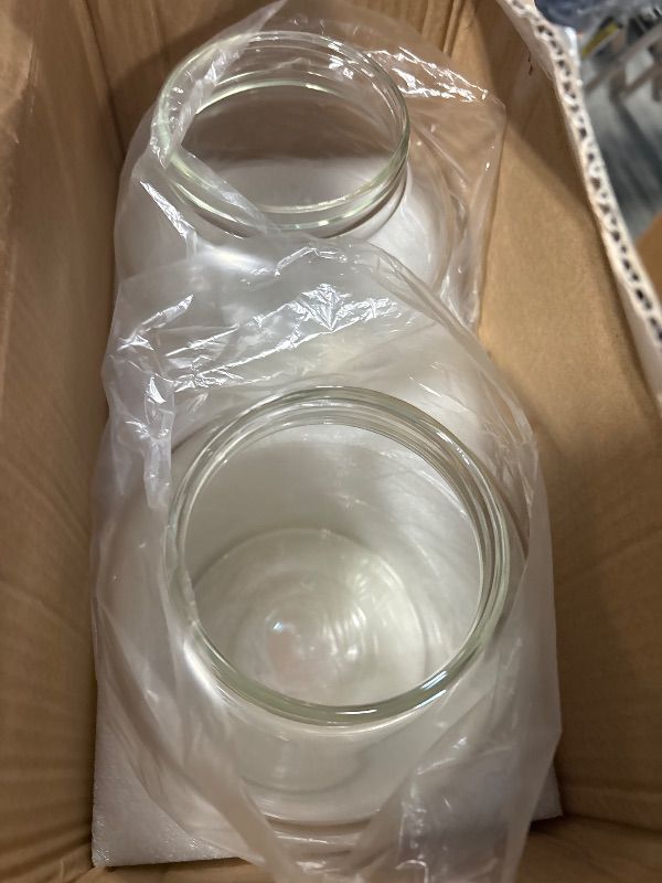 Photo 1 of **MISSING LID**
KEYWING 1 Gallon Large Glass Jars With Airtight Lid, 2Pcs Glass Food Storage Containers With Lids, Flour Rice Contianers for Pantry Kitchen Organization Egg Cookie Sugar Cereal (128 oz /3800ml)