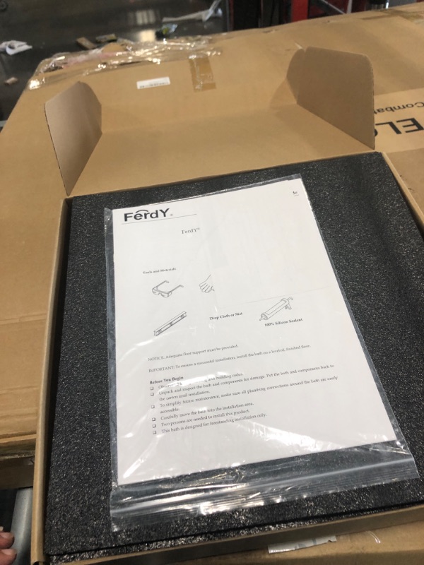 Photo 1 of !!DIRTY**USED!!WOODBRIDGE 59" Acrylic Freestanding Bathtub Contemporary Soaking White Tub with Brushed Nickel Overflow and Drain?B-1530 -B/N-Drain &O
