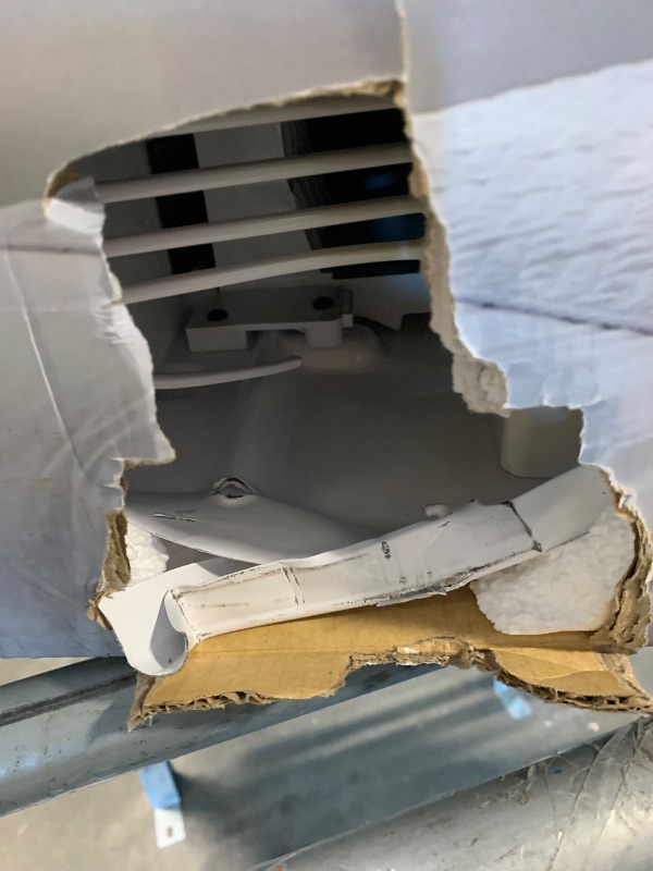 Photo 1 of *MAJOR DAMAGE*
Frigidaire 10,000 BTU Window Air Conditioner with Remote Control, Cools Up to 450 Sq. Ft., Quiet Operation, Eco Mode, 3 Fan Speeds, Auto Restart, White