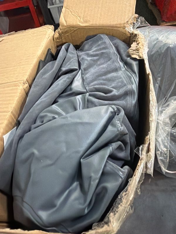 Photo 1 of ** VERY USED** Novabright Inflatable Couch, Flocked Surface Blow up Chair, Folding Portable Flocking Inflatable Air Sofa Lazy Sofa for Living Room Learning Camping Part(Single Size,Dark Gray)