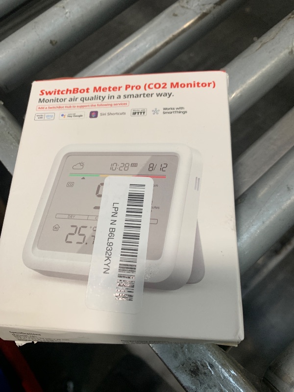 Photo 1 of **UNTESTED**
SwitchBot CO2 Detector, Air Quality Monitor Indoor, CO2 Monitor for CO2/TEMP/Humidity, Portable Carbon Dioxide Detector for Home/Car/Office/Greenhouse