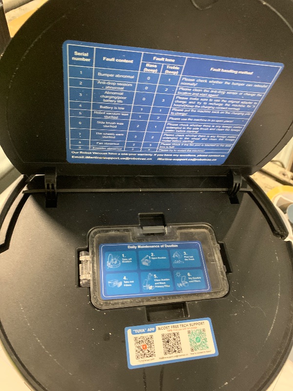 Photo 1 of ***Cable and remote missing.**** Robot Vacuum and Mop Combo, 2300Pa Strong Suction, 2-in-1 Dust Box and Water Tank, Works with Alexa/Google Assistant, Long Runtime, Schedule, Quiet, Ideal for Hard Floors, Low-Pile Carpets and Pets