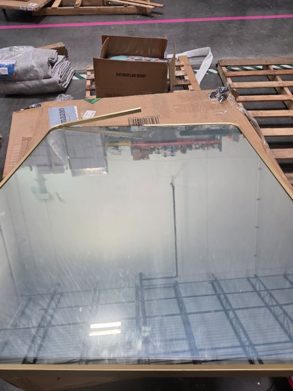 Photo 1 of ***MINOR DAMAGE*** SNUGACE Gold Bathroom Mirrors for Over Sink, Rectangle Framed Bathroom Vanity Mirror for Wall, 30x36 Inch