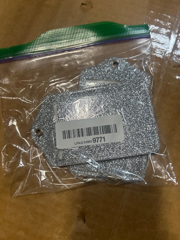 Photo 1 of (Set of 2) Luggage Tag Leather Privacy Cover ID Label Address Card with Stainless Steel Loop, Travel Bag Tags Suitcase Labels, Glitter Silver