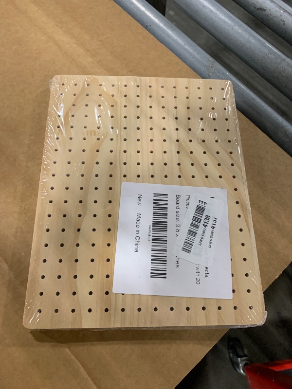 Photo 1 of [MISSING RODS] 9.8 x7.7 inches Crochet Blocking Board with Pegs, Wooden Blocking Boards for Granny Square Projects, 20 Pcs Stainless Steel Rods