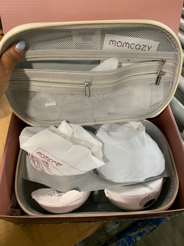 Photo 1 of ***USED**** Momcozy M5 Smart APP Controlled Wearable Breast Pump, Hands-Free Wireless Electric Pump, 3 Modes 9 Suction Levels, BPA-Free, Portable Lightweight, 24mm Flange, 2-Pack Quill Gray