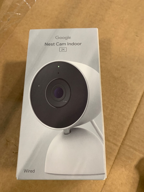 Photo 1 of ****Factory seal****
Google Nest Cam Indoor (Wired, 3rd Gen) - Security Camera with 2K Video and Gemini, Night Vision, 2-Way Audio, Works with Google Home - 2025 Model - Snow