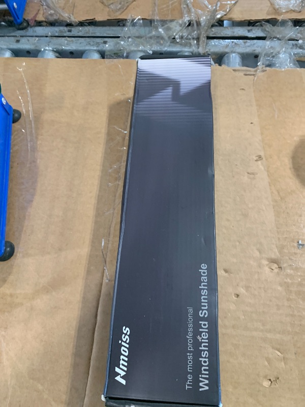 Photo 1 of [Upgraded] Nmoiss Windshield Sun Shade Umbrella - [Vinyl Coating Heat Shield] Protect Car from Sun Rays & Heat Damage Keep Cool and Protect Interior, Spring Structure Edge Medium 56" L x 31" W