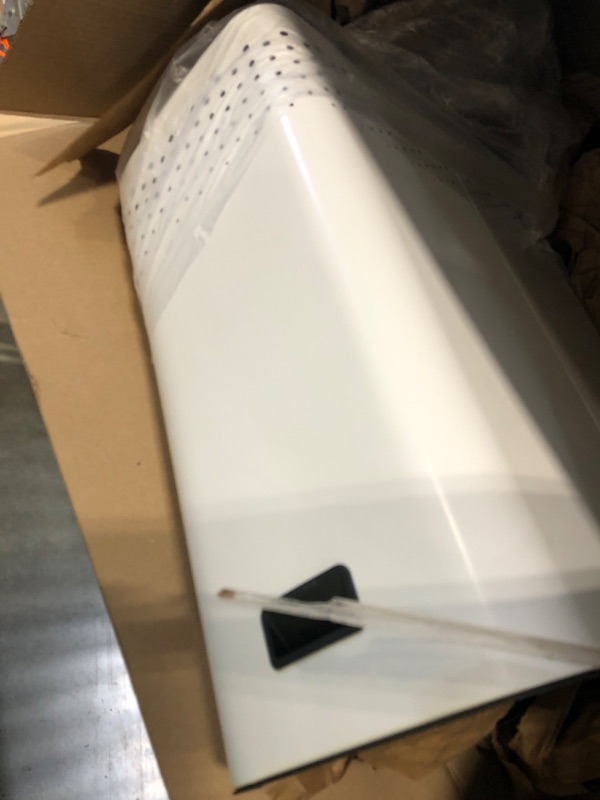 Photo 1 of !!!!SIMILAR NOT EXACT!!!!Lovewind 60 Liter/ 16 Gallon Stainless Steel Trash Can with Soft-Close Lid, Large Footstep Garbage Can with Roman Texture, Removable Inner Buckets, Recycling Bin for Kitchen Office, White!!!!SIMILAR NOT EXACT!!!!
