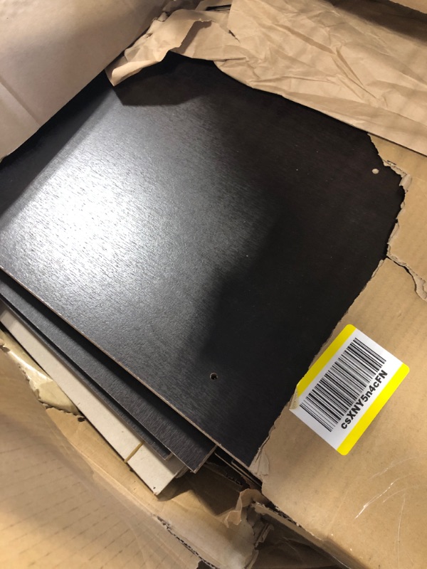 Photo 1 of !USED FOR PARTS!***MISSING NAILS!!!USED FOR PARTS!!!!!!!ClosetMaid Cubeicals 9 Cube Storage Shelf Organizer Bookshelf, Stackable, Square Shape, Easy Assembly, Wood, Natural Gray Finish
