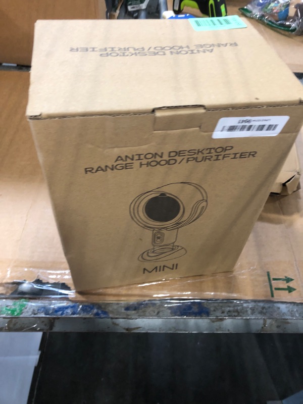 Photo 1 of ***Used*** Hide Indoor Purifier Fan, Portable Smoke Fan with Adjustable Angle & Washable Filter, Compact Exhaust Fan for Indoor Use, BBQ & Hot Pot (Black-Gold)