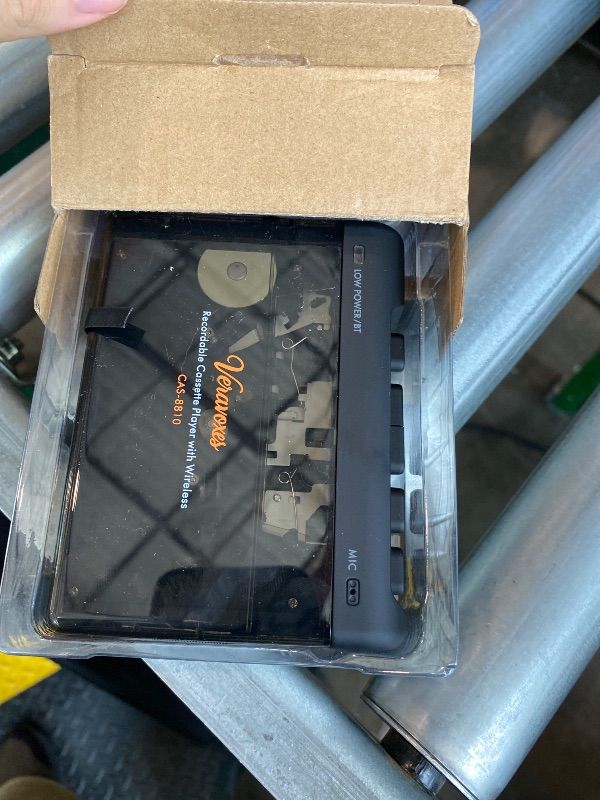 Photo 1 of **UNTESTED**
VERAVOXES Portable Bluetooth Cassette Tape Player, Cassette Player Recorder,Equipped with Headphone and AUX Ports, Support AUX Line in Record,Built-in Microphone, Powered by DC or AA Battery (Black)