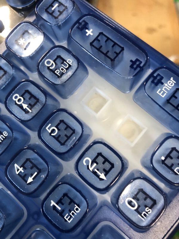 Photo 1 of ** blue** Keyboard and Mouse Wireless,Cute 2.4Ghz Cordless Rechargeable Transparent Backlit Keyboard,15 Backlight Effects,Volume Knob,RGB Mouse with 3 DPI for Mac Computer PC Laptop Desktop iPad