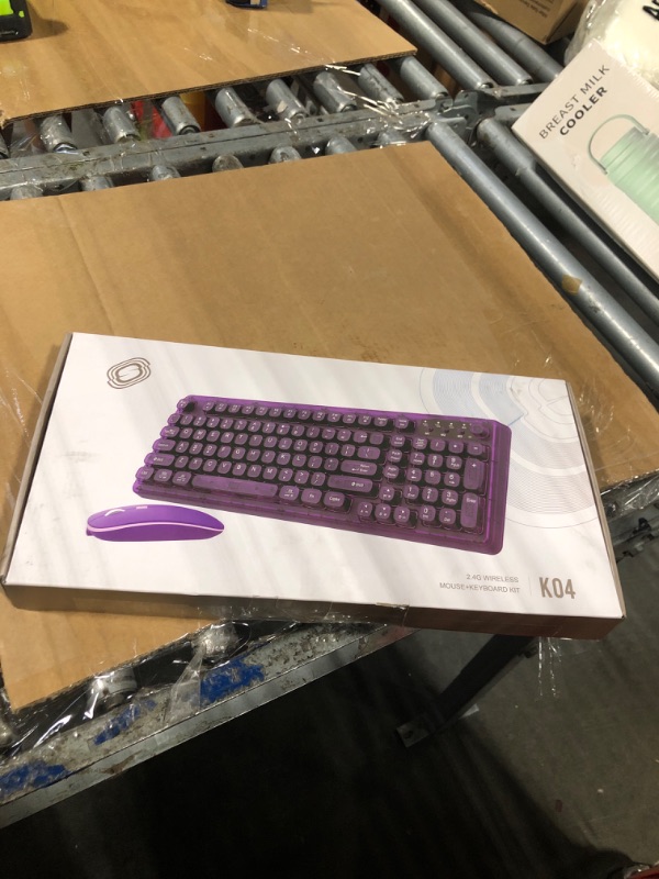 Photo 1 of ** blue** Keyboard and Mouse Wireless,Cute 2.4Ghz Cordless Rechargeable Transparent Backlit Keyboard,15 Backlight Effects,Volume Knob,RGB Mouse with 3 DPI for Mac Computer PC Laptop Desktop iPad