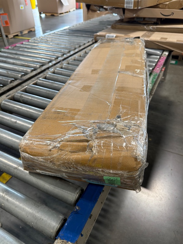 Photo 1 of ***MISSING PARTS**** SEE PHOTO**Rolanstar Bed Frame Twin Size with USB Charging Station, LED Bed Frame with Wood Storage Headboard, Light Grey Metal Platform Bed with Under Bed Storage, No Box Spring Needed, Noise Free