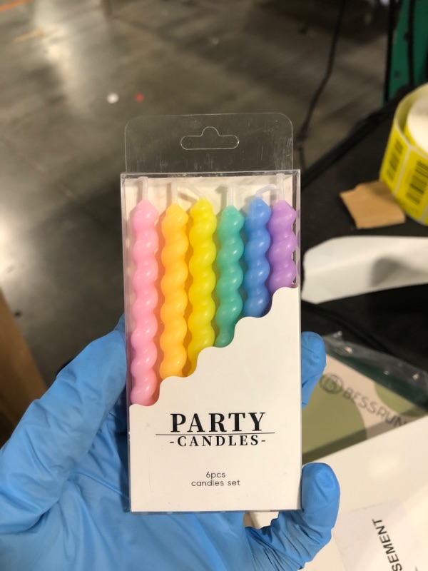 View 1 of ** 6 RAINBOW CANDLES ONLY**
MTLEE Number 5 Birthday Candle with 12 Pcs Spiral Candles for Girls Macaron Pastel Rainbow Unicorn Pink Cake Topper for Sweet Theme Party Decoration