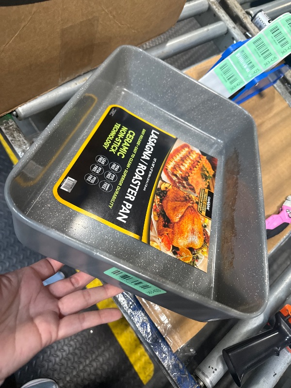 Photo 1 of ***USED*** casaWare 15 x 10 x 3-Inch Ultimate Series Commercial Weight Ceramic Coated Non-Stick Lasagna/Roasting Pan (Silver Granite)