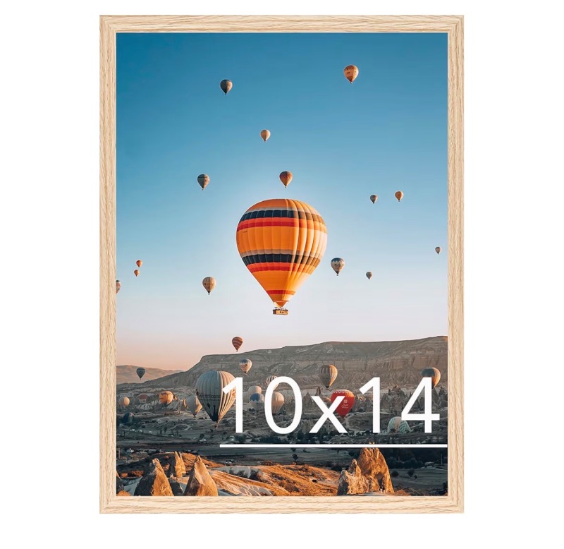 Photo 1 of ** UNKNOWN MEASUREMENTS ***JCJMY 10x14 inch Picture Frame for 30 x 40cm Diamond Art Painting, Horizontal and Vertical Formats for Wall Hanging, 10 x 14 Wall Gallery Poster Photo Frame with Shatter Resistant Plexiglass, Natural