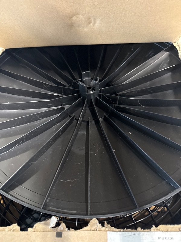Photo 1 of ** UNCLEAN**Lasko Oscillating Cyclone Pedestal Fan, Adjustable Height, Timer, Remote Control, 3 Speeds, for Bedroom, Living Room, Home Office, 18", Black, 1843
