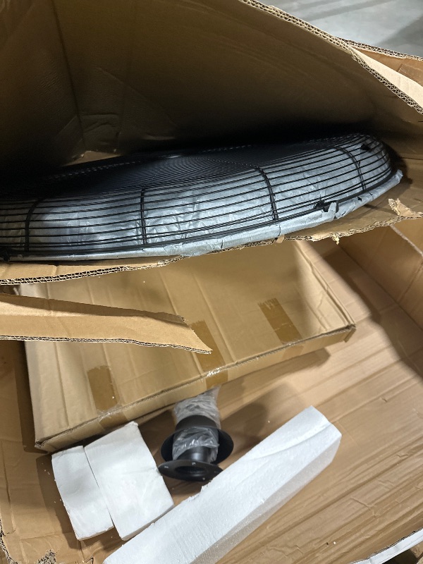 Photo 1 of **NON-FUNCTIONAL**
Comfort Zone Industrial Pedestal Fan, 30 inch, 3 Speed, High Velocity, Adjustable Height 56” to 76”, Metal, Meets OSHA Standards, Airflow 36 ft/sec, Ideal for Garage, Workshop or Warehouse, CZHVP30