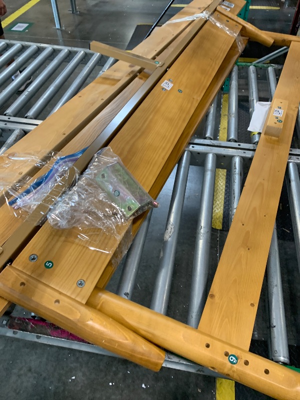 Photo 1 of ****missing hardware****Zinus Allen Mid Century Wood Platform Bed Frame, Solid Wood Foundation, Wood Slat Support, No Box Spring Needed, Easy Assembly, Queen