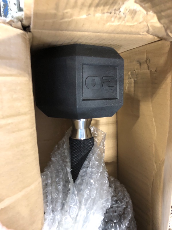 Photo 1 of ***single***CAP Barbell 20 LB Rubber Coated Hex Dumbbell Hand Weight with Padded Grip - Pair | Comfort Grip