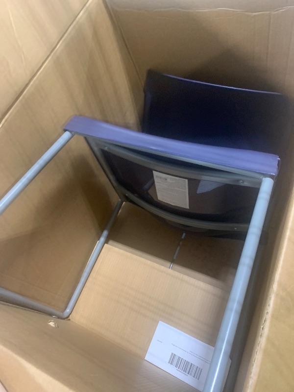 Photo 1 of ***Partial Set*** ***Only One*** Flash Furniture Hercules Series Contoured Stacking Chairs for Waiting Rooms and Offices, Ergonomic Lobby Chairs with Curved Back, Set of 5, Navy
