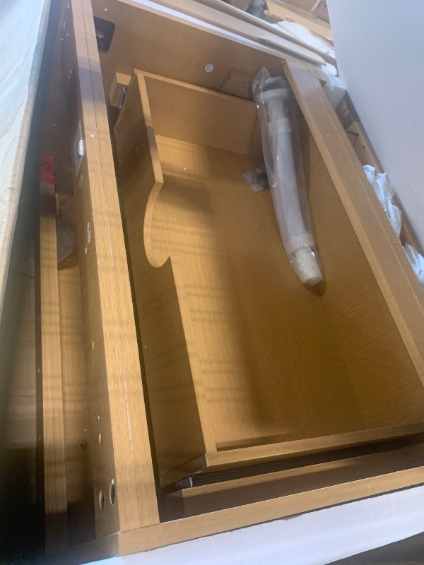 Photo 1 of ***Partial Set*** ***Only Box 2 Of 2*** YITAHOME 72 Inch Floating Bathroom Vanity with 2 Ceramic Basins, Wall-Mounted Vanity with Stone Countertop, 4 Large Storage Drawers & 4 Open Spaces