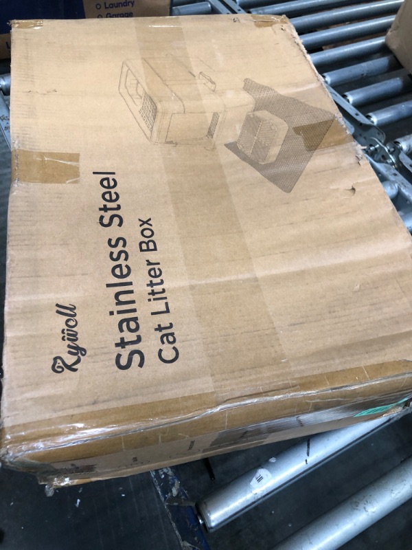 View 2 of **MISSING PARTS**
Rywell Stainless Steel Litter Box with Lid XL,120° Flip Cover Stainless Steel Litter Box with Litter Scoop and Litter Mat, Odor Control,Anti-Leakage, Non-Stick, Easy to Clean