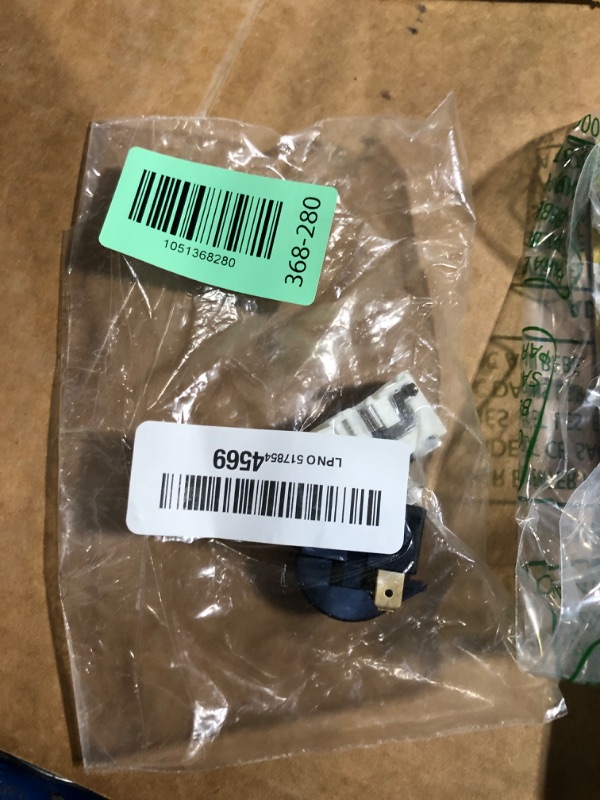 Photo 1 of (2 Pieces in) Refrigerator Starter Relay 4.7 PTC 2 Pin Refrigerator Starter Relay and Refrigerator Overload Protector Replacement Part