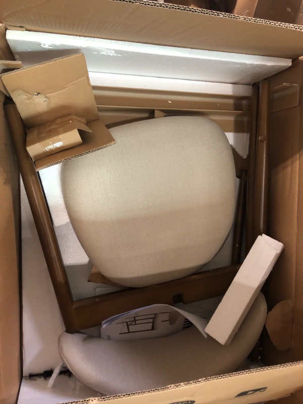 Photo 1 of ** ONLY 1**
COLAMY Counter Height Bar Stools Set of 3, Kitchen Bar Stools with Back, Mid Century Modern Upholstered, with Wood Legs for Kitchen Island Dining Room, Beige